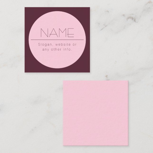 Carte De Correspondance Texte moderne personnalisable avec bordure (Devant / Derrière)