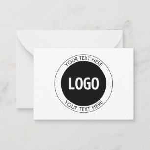 Carte De Correspondance Texte personnalisable simple et logo ou image