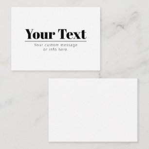Carte De Correspondance Texte rétro-moderne élégant Noir & Blanc