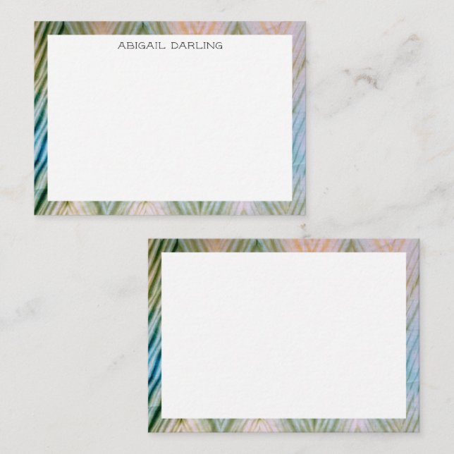 Carte de correspondance texture chevron shibori zi (Devant / Derrière)