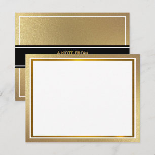 Carte De Correspondance Texture de feuille d'or métallique moderne élégant