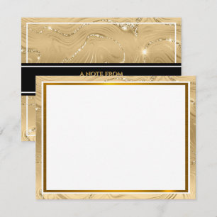 Carte De Correspondance Texture de feuille d'or métallique moderne élégant