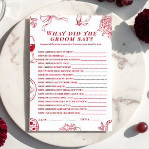 Carte De Correspondance That's Amore Baby Shower Que a dit le marié