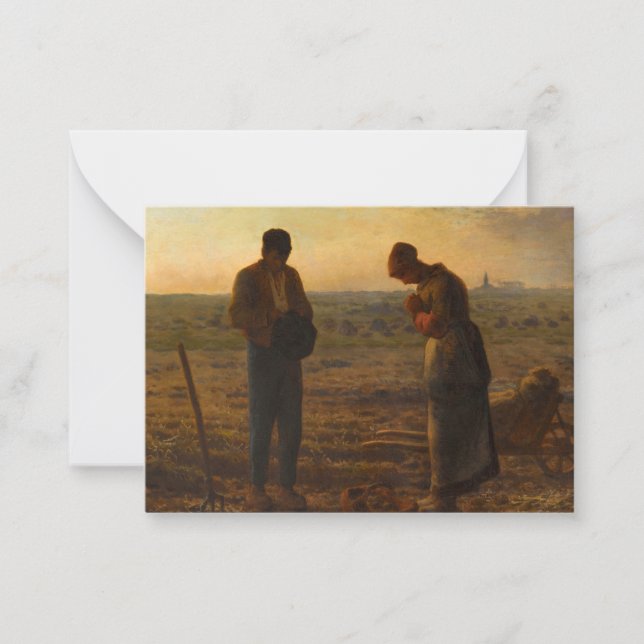 Carte De Correspondance The Angelus, 1857-1859 par Jean-François Millet (Devant)