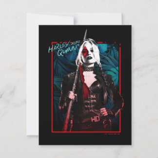 Carte De Correspondance The Suicide Squad | Harley Quinn & Green Ferns