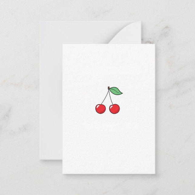 Carte De Correspondance Thème cerise, design cerise (Devant)