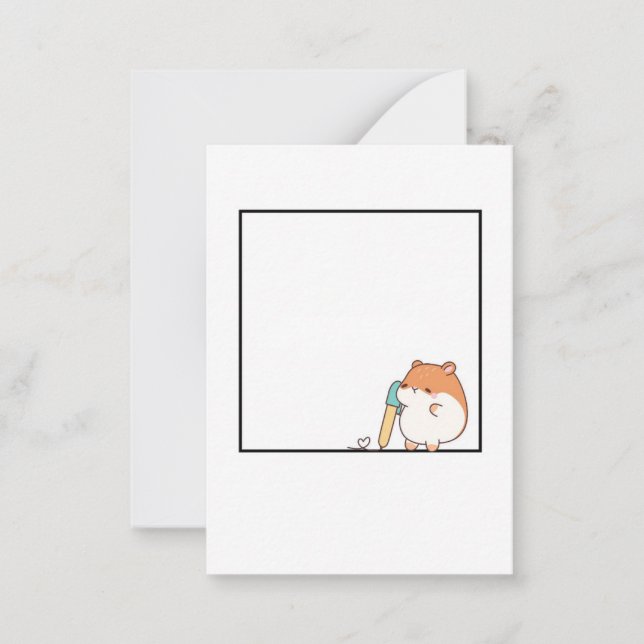 Carte De Correspondance Thème de hamster, joli hamster (Devant)