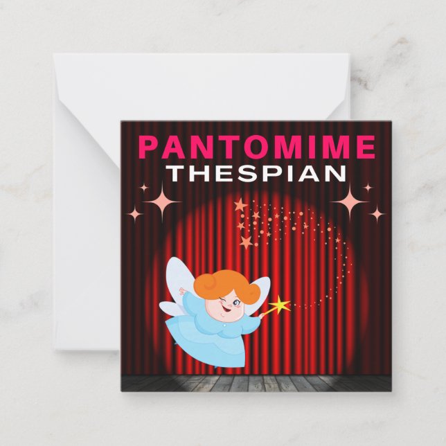 Carte De Correspondance Thespian de pantomime - Marraine fée (Devant)