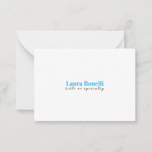 Carte De Correspondance Titre de nom simple moderne minimaliste profession