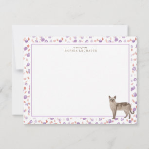 Carte De Correspondance Tonkinese Chat Papeterie personnalisée
