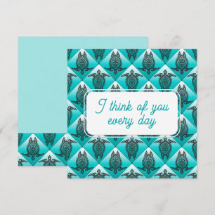Carte De Correspondance TORTUE de mer chamanique - Motif 1