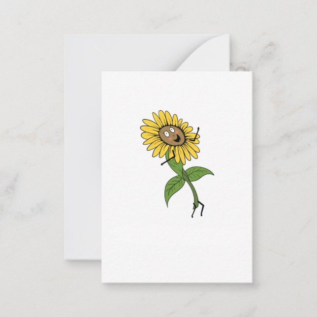 Carte De Correspondance Tournesol, thème floral (Devant)