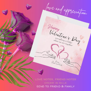 Carte De Correspondance Tout est mieux avec l'amour de la Saint-Valentin 