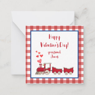 Carte De Correspondance Train rouge Valentine's Day Note