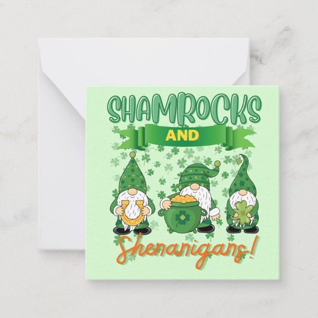 Carte De Correspondance Trèfles et Farces Chanceux de la Saint-Patrick  (Devant)