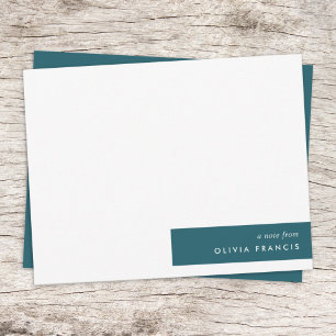 Carte De Correspondance Trendy Teal Modern Minimalist Stylish