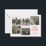 Carte De Correspondance Très joli Collage photo 5<br><div class="desc">Cette carte de vacances comprend 5 photos et un accueil très joyeux.</div>