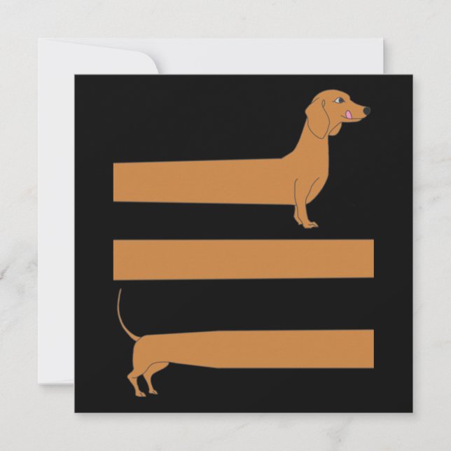 Carte De Correspondance Très long Dachshund drôle (Devant)