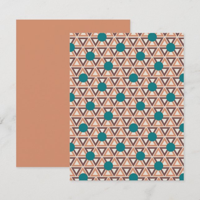 Carte De Correspondance Triangle de surface composée (Devant / Derrière)