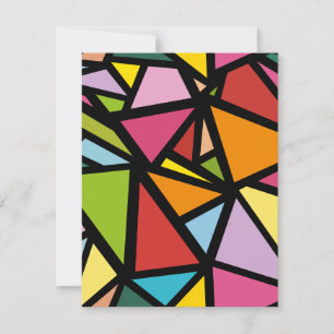 Carte De Correspondance Triangles colorés motif 3