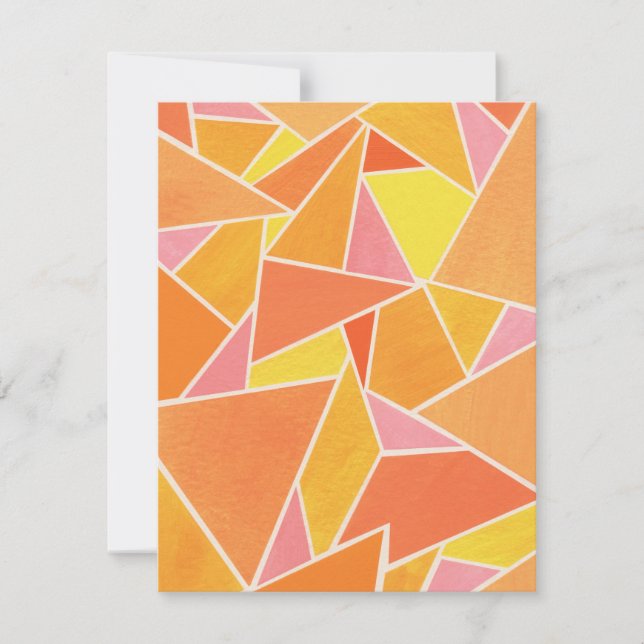 Carte De Correspondance Triangles orange (Devant)