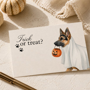 Carte De Correspondance Trick or Treat Berger Allemand Halloween