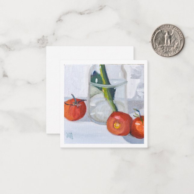 Carte De Correspondance Trio de tomates rouges (Devant/Arrière en situation)