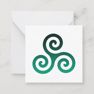 Carte De Correspondance Triskele vert