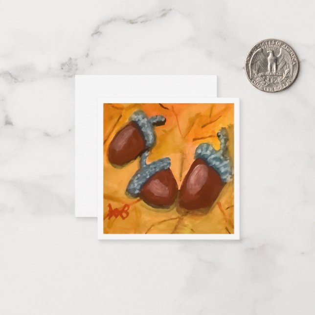 Carte De Correspondance Trois Acorns (Devant/Arrière en situation)