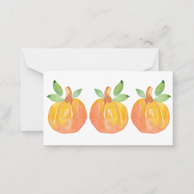 Carte De Correspondance Trois citrouilles aquarelles 2 (Devant)