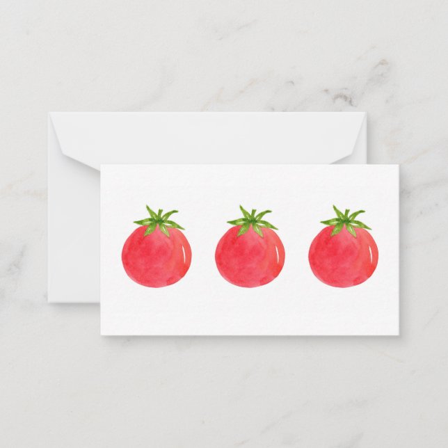 Carte De Correspondance Trois tomates aquarelles (Devant)