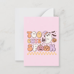Carte De Correspondance Trop mignon pour parler Halloween
