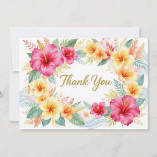 Carte De Correspondance Tropical Hibiscus Hawaiian Thank You Card