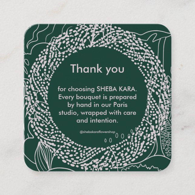 Carte De Correspondance Tropical Modernism Thank You Card (Devant)