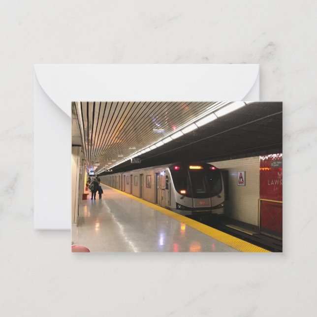 Carte De Correspondance TTC Toronto Subway Lawrence Station Note Card (Devant)