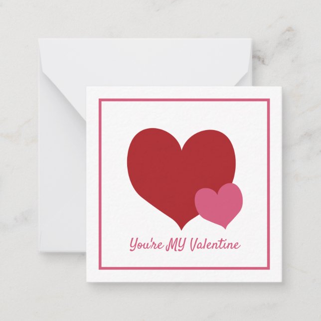 Carte De Correspondance Tu es mon Valentin (Devant)