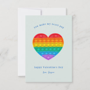 Carte De Correspondance Tu Fais Mon Coeur Pop Pop Fidget Valentine