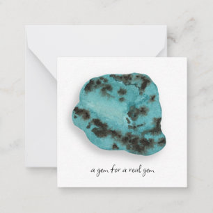 Carte De Correspondance *~* TURQUOISE Gemstone AP64 Flat Note Card