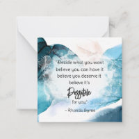 *~ Turquoise POSSIBLE devis AP62 Note Card