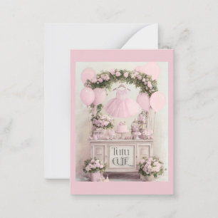 Carte De Correspondance Tutu Cute Ballet Rose Ballerina Thème pour filles