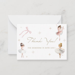 Carte De Correspondance Tutu de fête d'anniversaire de ballerine à l'aquar