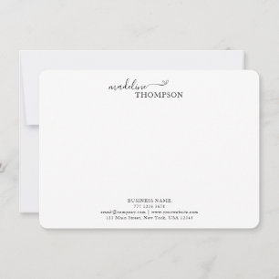 Carte De Correspondance Typographie de script professionnelle et élégante