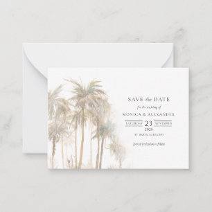 Carte De Correspondance Typographie Des Arbres Tropicaux Modernes Enregist