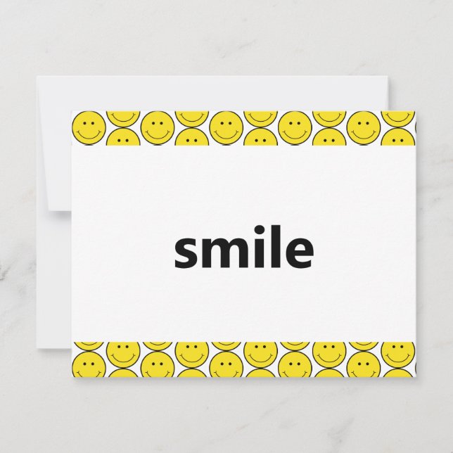 Carte De Correspondance typographie du sourire jaune (Devant)