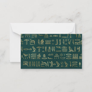 Ensemble Carte et enveloppe Moyen-Age - Hiéroglyphes