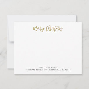 Carte De Correspondance Typographie Joyeux Noël Classique Famille