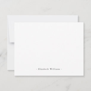 Carte De Correspondance Typographie minimaliste classique