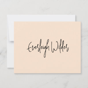 Carte De Correspondance Typographie minimaliste moderne simple