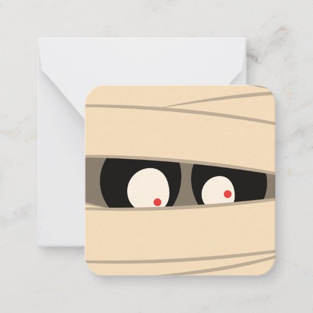 Carte De Correspondance Typographie moderne Mummy Monster Halloween (Devant)
