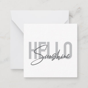 Carte De Correspondance Typographie moderne, simple et cool Bonjour Sunshi